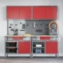 Red Steel 8-Piece Workbench Set | Foro24.es | Tu tienda online para hogar, jardín y más Foro24.es