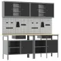 8-Piece Workbench Set in Black Steel by , Work tables - Ref: Foro24-3321496, Price: 582,30 €, Discount: %