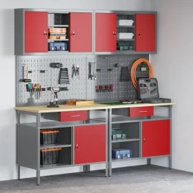 8-Piece Workbench Set in Red Steel