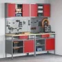 8-Piece Workbench Set in Red Steel | Foro24.es | Tu tienda online para hogar, jardín y más Foro24.es