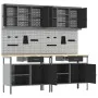 8-Piece Workbench Set in Black Steel by , Work tables - Ref: Foro24-3321496, Price: 582,30 €, Discount: %