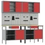8-Piece Workbench Set in Red Steel | Foro24.es | Tu tienda online para hogar, jardín y más Foro24.es