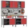 8-Piece Workbench Set in Red Steel | Foro24.es | Tu tienda online para hogar, jardín y más Foro24.es