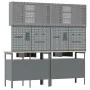 8-teiliges Werkbank-Set aus schwarzem Stahl von , Arbeitstische - Ref: Foro24-3321496, Preis: 582,30 €, Rabatt: %
