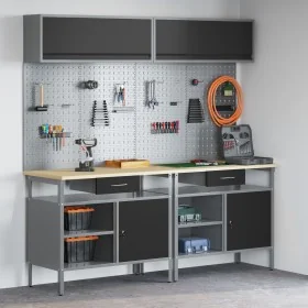 8-Piece Workbench Set in Black Steel