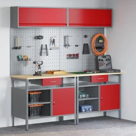 8-piece workbench set in red steel | Foro24.es | Tu tienda online para hogar, jardín y más Foro24.es