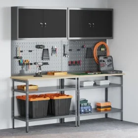 8-piece workbench set in gray steel