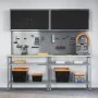 8-teiliges Werkbank-Set aus grauem Stahl von , Arbeitstische - Ref: Foro24-3321500, Preis: 430,52 €, Rabatt: %