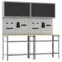 Juego de banco de trabajo de 8 piezas en acero gris de , Mesas de trabajo - Ref: Foro24-3321500, Precio: 430,52 €, Descuento: %