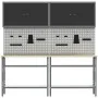 Juego de banco de trabajo de 8 piezas en acero gris de , Mesas de trabajo - Ref: Foro24-3321500, Precio: 430,52 €, Descuento: %