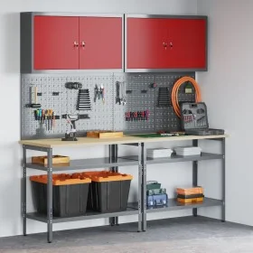 8-Piece Workbench Set Steel Gray