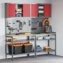 8-Piece Red Composite Wood and Metal Tool Storage Table Set | Foro24.es | Tu tienda online para hogar, jardín y más Foro24.es