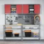 8-Piece Red Composite Wood and Metal Tool Storage Table Set | Foro24.es | Tu tienda online para hogar, jardín y más Foro24.es