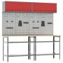 8-piece gray steel workbench set | Foro24.es | Tu tienda online para hogar, jardín y más Foro24.es