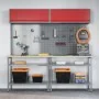 8-piece gray steel workbench set | Foro24.es | Tu tienda online para hogar, jardín y más Foro24.es