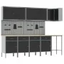 12-Piece Cabinet and Perforation Board Set Black MDF and Metal by , Work tables - Ref: Foro24-3321506, Price: 903,80 €, Disco...