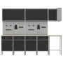12-Piece Cabinet and Perforation Board Set Black MDF and Metal by , Work tables - Ref: Foro24-3321506, Price: 903,80 €, Disco...