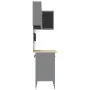 12-Piece Cabinet and Perforation Board Set Black MDF and Metal by , Work tables - Ref: Foro24-3321506, Price: 903,80 €, Disco...