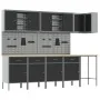 12-Piece Set for Work Cabinet and Tool Panel Black MDF and Metal by , Work tables - Ref: Foro24-3321508, Price: 911,57 €, Dis...