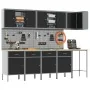12-Piece Set for Work Cabinet and Tool Panel Black MDF and Metal by , Work tables - Ref: Foro24-3321508, Price: 911,57 €, Dis...