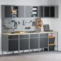 12-Piece Set for Work Cabinet and Tool Panel Black MDF and Metal by , Work tables - Ref: Foro24-3321508, Price: 911,57 €, Dis...