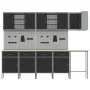 12-Piece Set for Work Cabinet and Tool Panel Black MDF and Metal by , Work tables - Ref: Foro24-3321508, Price: 911,57 €, Dis...