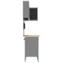 12-Piece Set for Work Cabinet and Tool Panel Black MDF and Metal by , Work tables - Ref: Foro24-3321508, Price: 911,57 €, Dis...