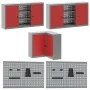 Set of 12 Work Table and Drilling Panel of 12 Pieces Red MDF and Metal | Foro24.es | Tu tienda online para hogar, jardín y más Foro24.es