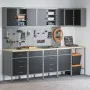 12-piece work cabinet and peg panel set in black MDF and metal by , Work tables - Ref: Foro24-3321512, Price: 966,12 €, Disco...