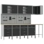 12-piece work cabinet and peg panel set in black MDF and metal by , Work tables - Ref: Foro24-3321512, Price: 966,12 €, Disco...