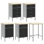 12-piece work cabinet and peg panel set in black MDF and metal by , Work tables - Ref: Foro24-3321512, Price: 966,12 €, Disco...