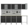 12-piece work cabinet and peg panel set in black MDF and metal by , Work tables - Ref: Foro24-3321512, Price: 966,12 €, Disco...