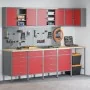 12-piece cabinet and drill panel set in red, MDF and metal | Foro24.es | Tu tienda online para hogar, jardín y más Foro24.es