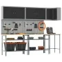 10-piece tool storage table set Black Engineered Wood and Metal | Foro24.es | Tu tienda online para hogar, jardín y más Foro24.es
