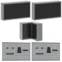 10-piece tool storage table set Black Engineered Wood and Metal | Foro24.es | Tu tienda online para hogar, jardín y más Foro24.es