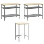10-piece tool storage table set Black Engineered Wood and Metal | Foro24.es | Tu tienda online para hogar, jardín y más Foro24.es