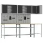 10-Piece Tool Storage Set in Black Engineered Wood and Metal by , Work tables - Ref: Foro24-3321516, Price: 586,50 €, Discoun...