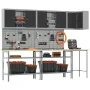10-Piece Tool Storage Set in Black Engineered Wood and Metal by , Work tables - Ref: Foro24-3321516, Price: 586,50 €, Discoun...