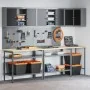 10-Piece Tool Storage Set in Black Engineered Wood and Metal by , Work tables - Ref: Foro24-3321516, Price: 586,50 €, Discoun...