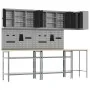 10-Piece Tool Storage Set in Black Engineered Wood and Metal by , Work tables - Ref: Foro24-3321516, Price: 586,50 €, Discoun...