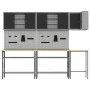 10-Piece Tool Storage Set in Black Engineered Wood and Metal by , Work tables - Ref: Foro24-3321516, Price: 586,50 €, Discoun...