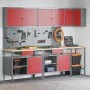 10-piece tool table set in red, made of engineered wood and metal | Foro24.es | Tu tienda online para hogar, jardín y más Foro24.es