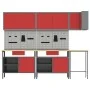 10-piece tool table set in red, made of engineered wood and metal | Foro24.es | Tu tienda online para hogar, jardín y más Foro24.es