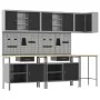 10-Piece Tool Storage Table Set Black Offset Wood and Metal | Foro24.es | Tu tienda online para hogar, jardín y más Foro24.es