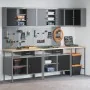 10-Piece Tool Storage Table Set Black Offset Wood and Metal | Foro24.es | Tu tienda online para hogar, jardín y más Foro24.es