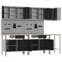 10-Piece Tool Storage Table Set Black Offset Wood and Metal | Foro24.es | Tu tienda online para hogar, jardín y más Foro24.es