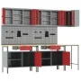 10-teiliges Werkzeugaufbewahrungsset - Roter Tisch aus Holz und Metall von , Arbeitstische - Ref: Foro24-3321521, Preis: 766,...