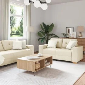3-Piece Sofa Set with Linen Cushions