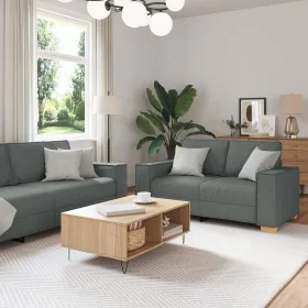 Conjunto de Sofá de 3 Piezas con Cojines en Tela Gris Oscuro de , Sofás - Ref: Foro24-3324610, Precio: 620,66 €, Descuento: %