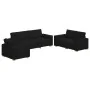 3-Piece Sofa Set with Black Fabric Cushions | Foro24.es | Tu tienda online para hogar, jardín y más Foro24.es